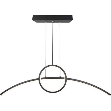 Candeeiro suspenso LED LED/30W/230V 4000K preto
