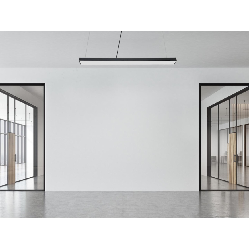 Candeeiro suspenso LED LED/32W/230V 4000K diâmetro 120 cm preto