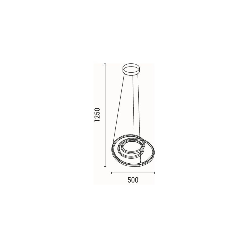 Candeeiro suspenso LED LED/38W/230V 3000K 50x50 cm