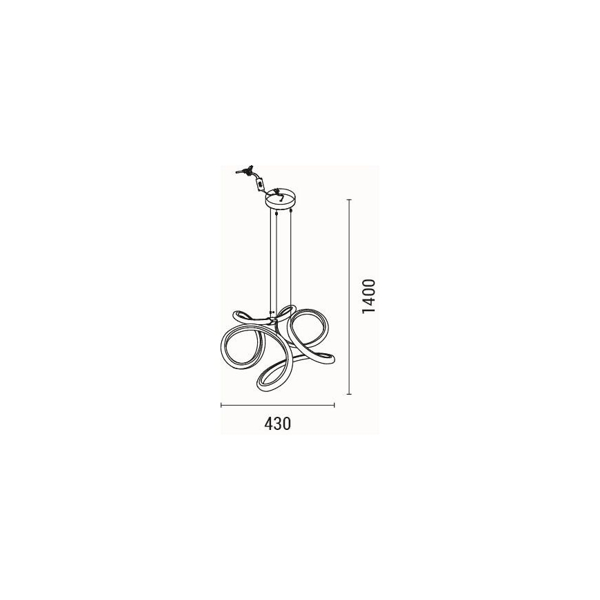 Candeeiro suspenso LED LED/38W/230V 3000K