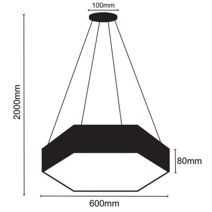 Candeeiro suspenso LED LED/40W/230V 4000K diâmetro 60 cm