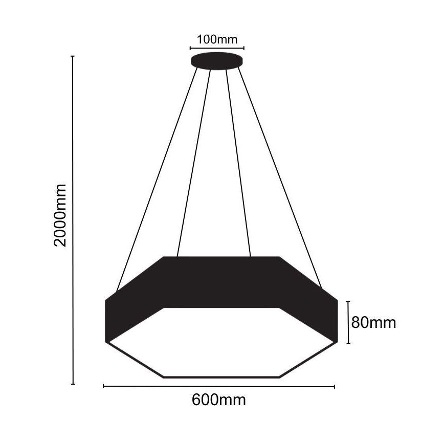 Candeeiro suspenso LED LED/40W/230V 4000K diâmetro 60 cm