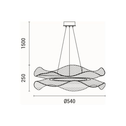 Candeeiro suspenso LED LED/48W/230V 3000K