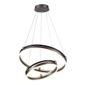 Candeeiro suspenso LED LED/50W/230V 3000K diâmetro 62 cm castanho