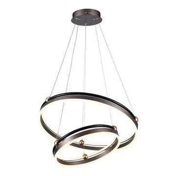 Candeeiro suspenso LED LED/50W/230V 3000K diâmetro 62 cm castanho