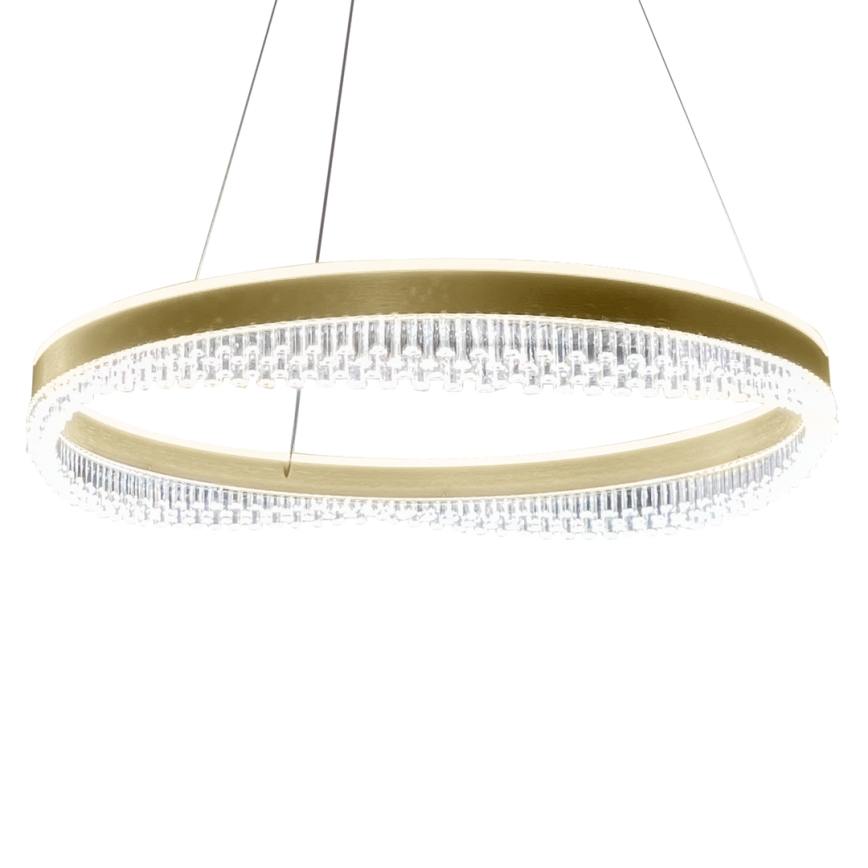 Candeeiro suspenso LED LED/52W/230V diâmetro 60 cm dourado