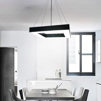 Candeeiro suspenso LED LED/55W/230V 4000K 80x80 cm