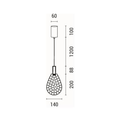 Candeeiro suspenso LED LED/6,3W/230V 3000K cromado brilhante diâmetro 14 cm