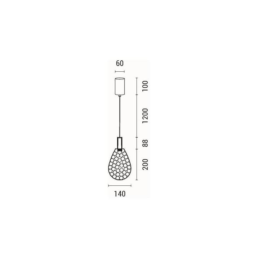Candeeiro suspenso LED LED/6,3W/230V 3000K cromado brilhante diâmetro 14 cm