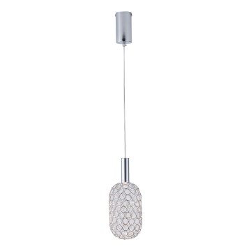 Candeeiro suspenso LED LED/6,3W/230V 3000K cromado brilhante diâmetro 20 cm