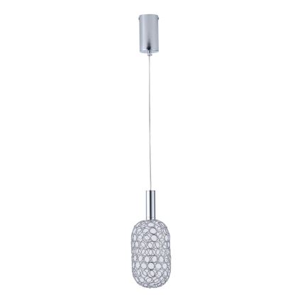 Candeeiro suspenso LED LED/6,3W/230V 3000K cromado brilhante diâmetro 20 cm