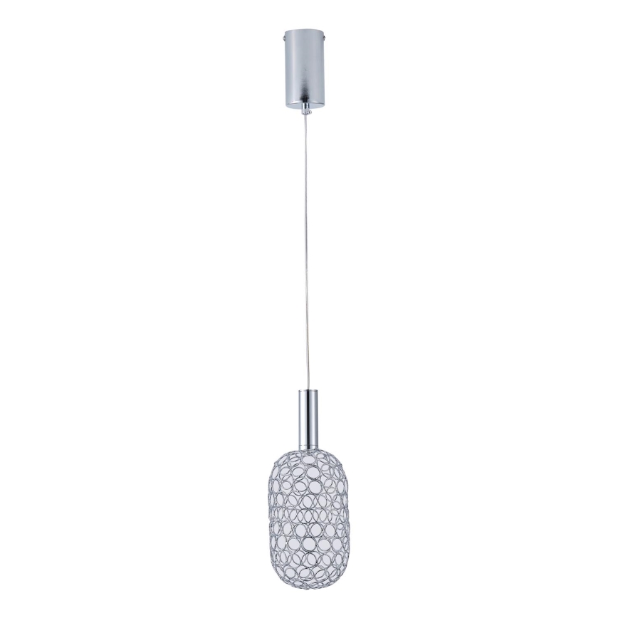 Candeeiro suspenso LED LED/6,3W/230V 3000K cromado brilhante diâmetro 20 cm