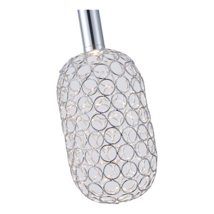 Candeeiro suspenso LED LED/6,3W/230V 3000K cromado brilhante diâmetro 20 cm