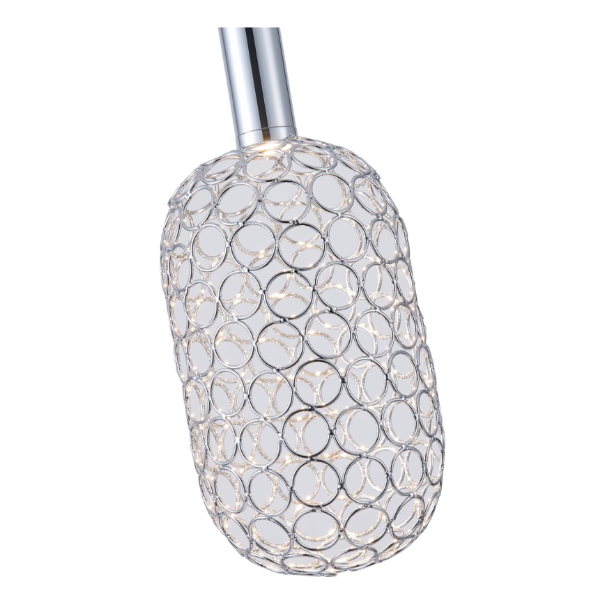 Candeeiro suspenso LED LED/6,3W/230V 3000K cromado brilhante diâmetro 20 cm