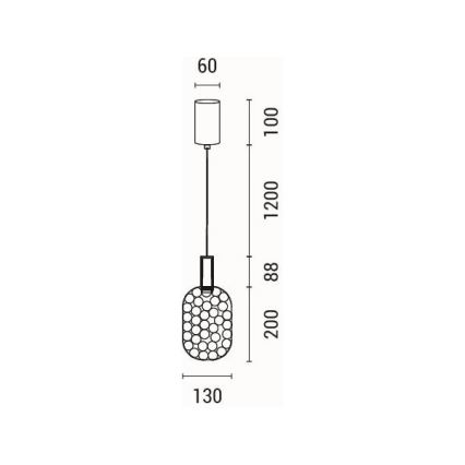 Candeeiro suspenso LED LED/6,3W/230V 3000K cromado brilhante diâmetro 20 cm
