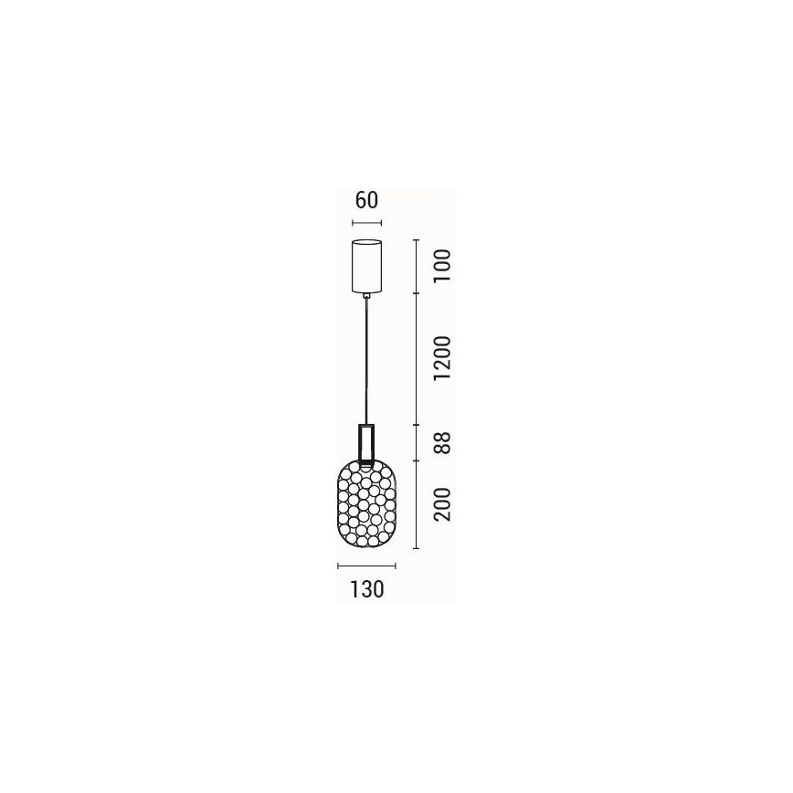 Candeeiro suspenso LED LED/6,3W/230V 3000K cromado brilhante diâmetro 20 cm
