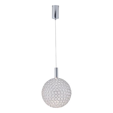 Candeeiro suspenso LED LED/6,3W/230V 3000K cromado brilhante diâmetro 20 cm