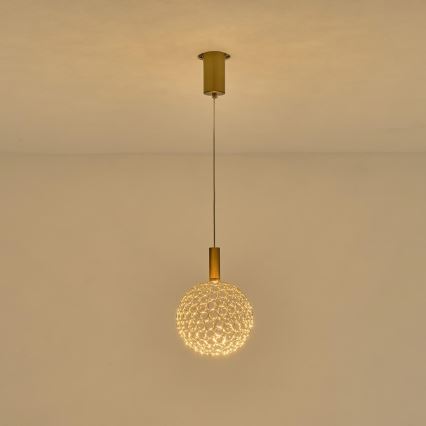 Candeeiro suspenso LED LED/6,3W/230V 3000K cromado brilhante diâmetro 20 cm
