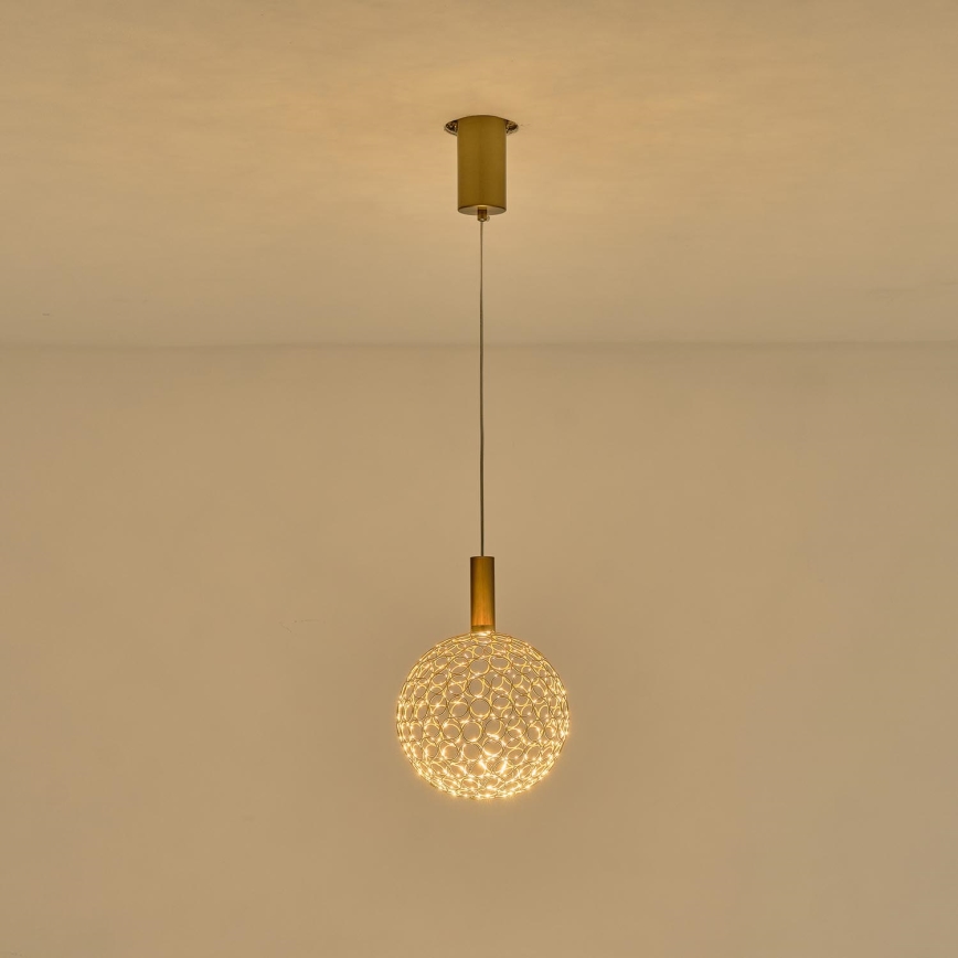 Candeeiro suspenso LED LED/6,3W/230V 3000K cromado brilhante diâmetro 20 cm