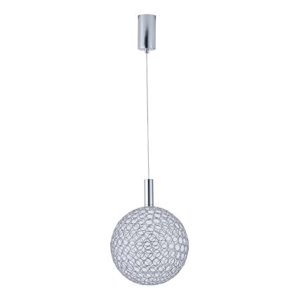 Candeeiro suspenso LED LED/6,3W/230V 3000K cromado brilhante diâmetro 20 cm