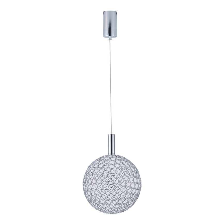Candeeiro suspenso LED LED/6,3W/230V 3000K cromado brilhante diâmetro 20 cm