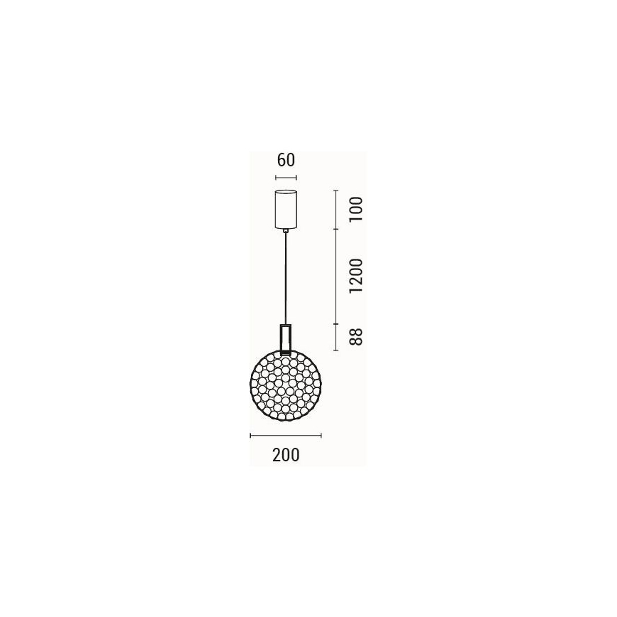 Candeeiro suspenso LED LED/6,3W/230V 3000K cromado brilhante diâmetro 20 cm