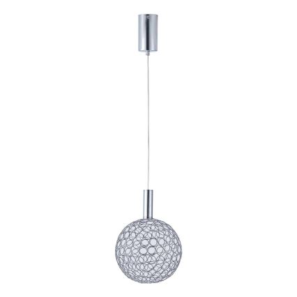 Candeeiro suspenso LED LED/6,3W/230V 3000K cromado brilhante diâmetro 25 cm