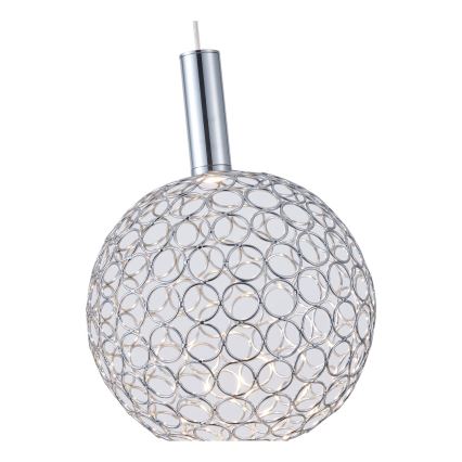 Candeeiro suspenso LED LED/6,3W/230V 3000K cromado brilhante diâmetro 25 cm