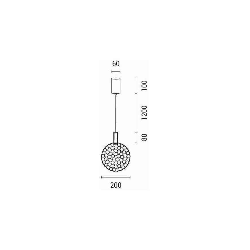 Candeeiro suspenso LED LED/6,3W/230V 3000K cromado brilhante diâmetro 25 cm