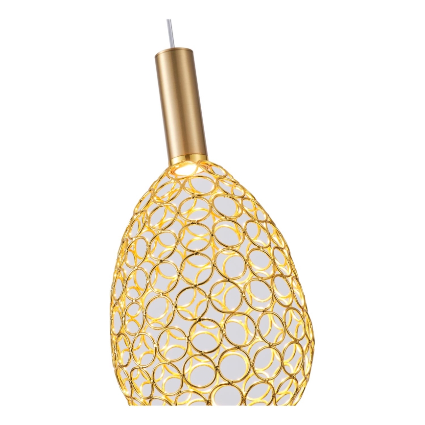 Candeeiro suspenso LED LED/6,3W/230V 3000K dourado diâmetro 14 cm