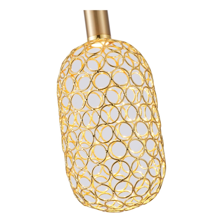 Candeeiro suspenso LED LED/6,3W/230V 3000K dourado diâmetro 20 cm
