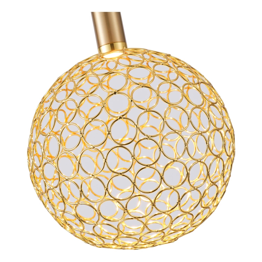 Candeeiro suspenso LED LED/6,3W/230V 3000K dourado diâmetro 20 cm