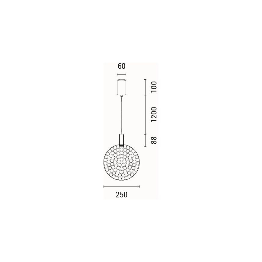 Candeeiro suspenso LED LED/6,3W/230V 3000K dourado diâmetro 25 cm