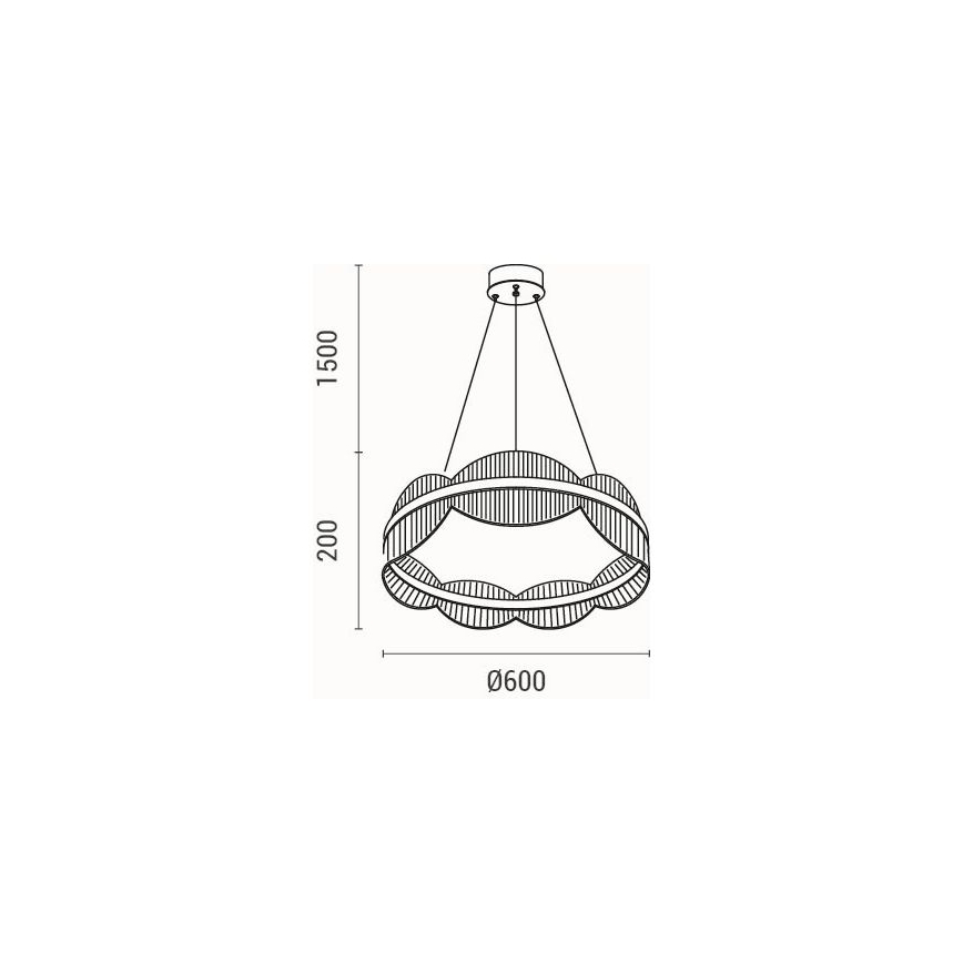 Candeeiro suspenso LED LED/60W/230V 3000K