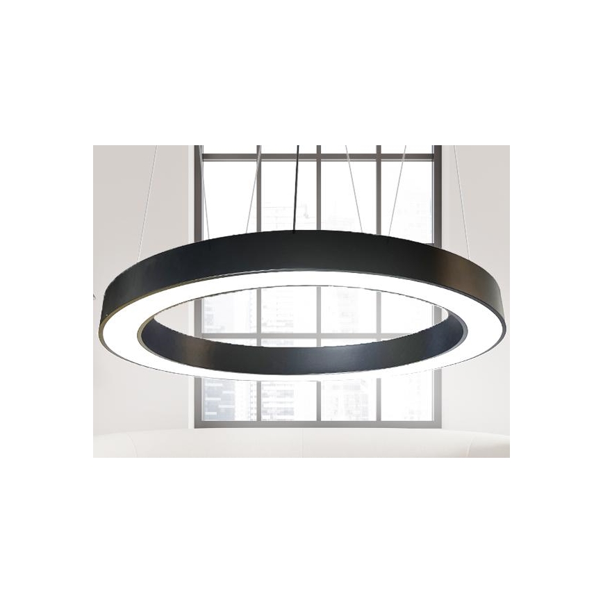 Candeeiro suspenso LED LED/60W/230V 4000K diâmetro 120 cm preto