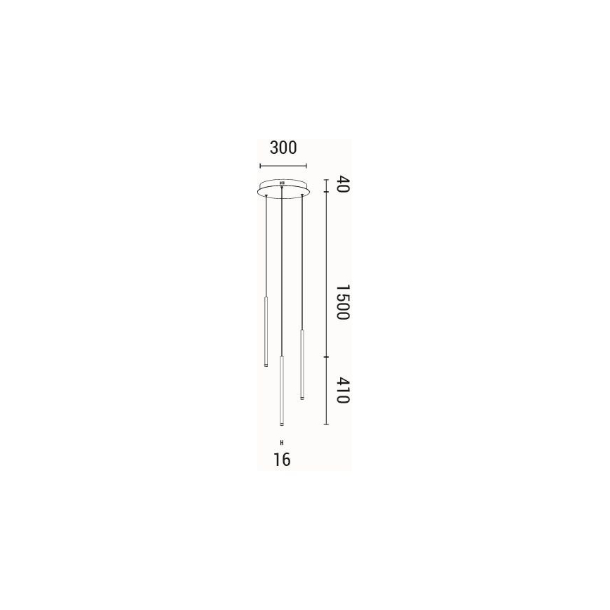 Candeeiro suspenso LED LED/6W/230V 3000K diâmetro 30 cm