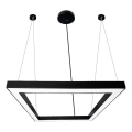 Candeeiro suspenso LED LED/70W/230V 4000K 100x100 cm preto