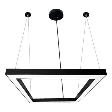 Candeeiro suspenso LED LED/70W/230V 4000K 100x100 cm preto