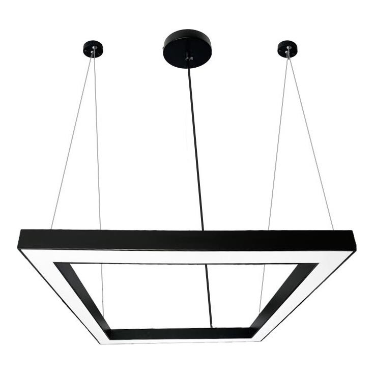 Candeeiro suspenso LED LED/70W/230V 4000K 100x100 cm preto