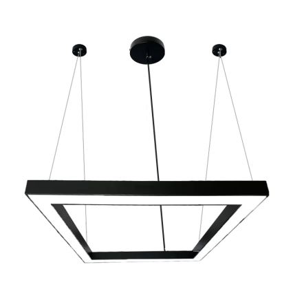 Candeeiro suspenso LED LED/70W/230V 4000K 100x100 cm preto