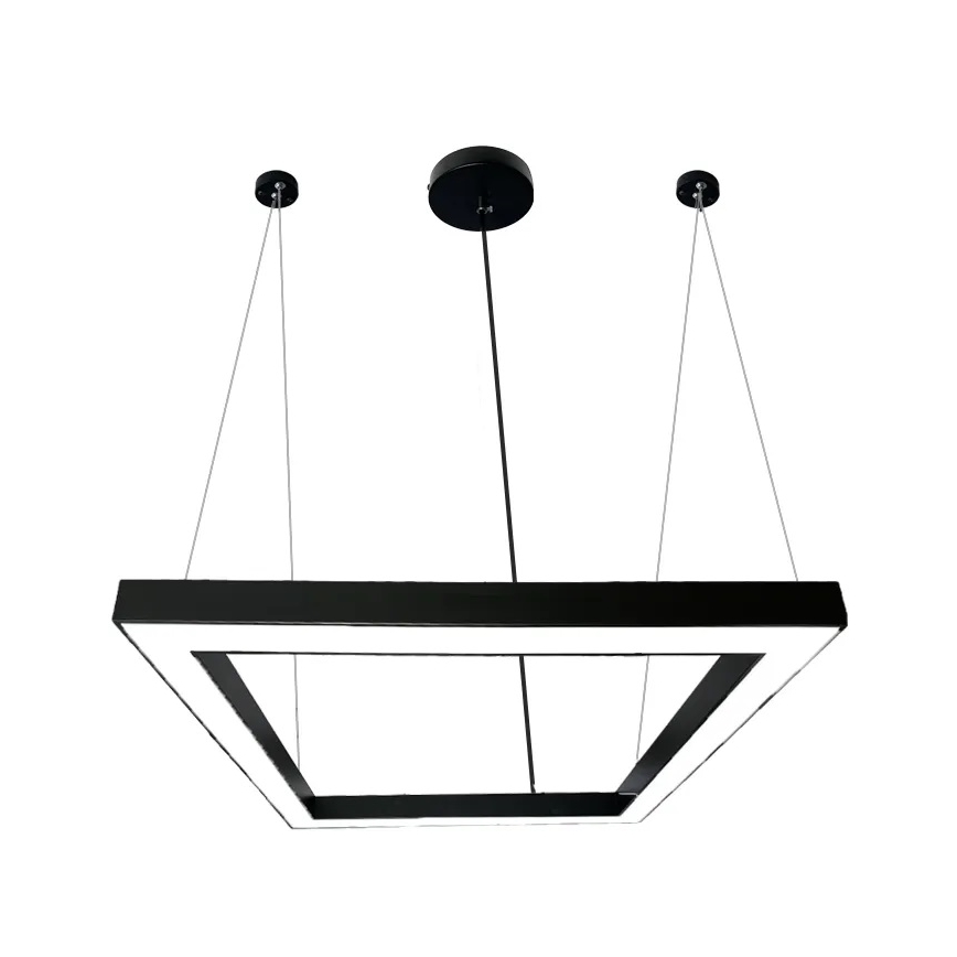 Candeeiro suspenso LED LED/70W/230V 4000K 100x100 cm preto