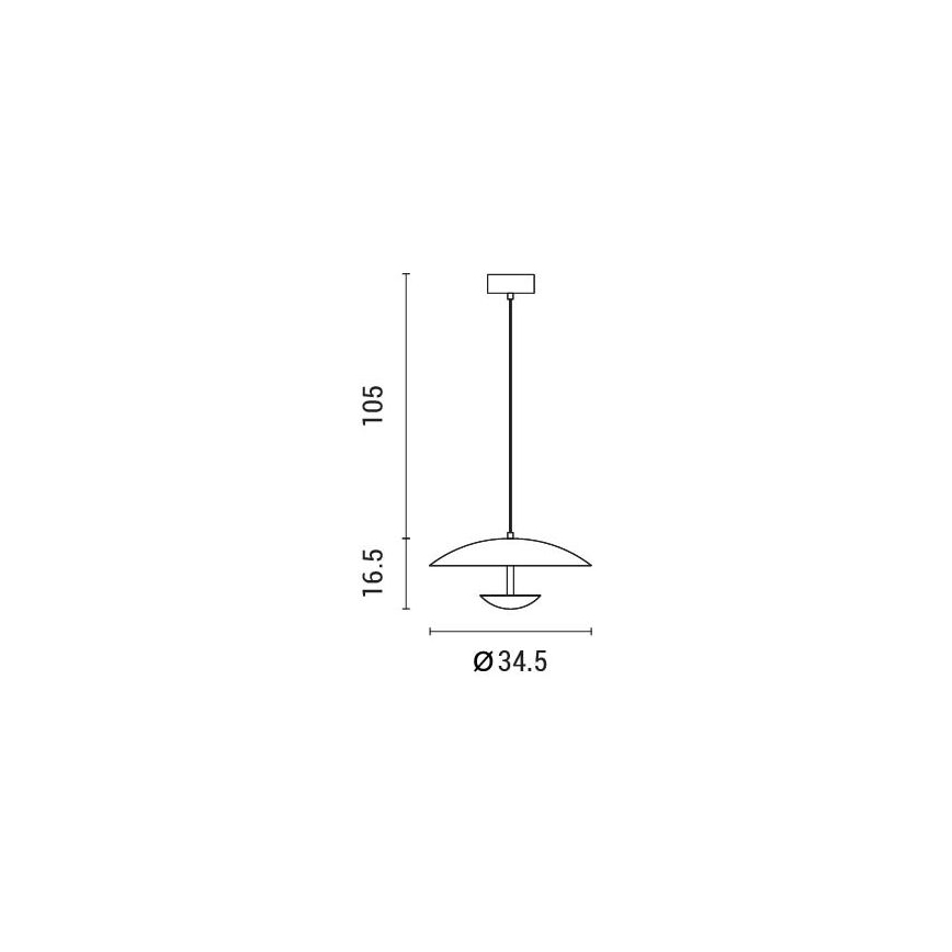 Candeeiro suspenso LED LED/7W/230V 3000K diâmetro 34,5 cm