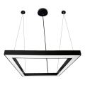Candeeiro suspenso LED LED/80W/230V 4000K 120x120 cm preto