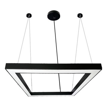 Candeeiro suspenso LED LED/80W/230V 4000K 120x120 cm preto
