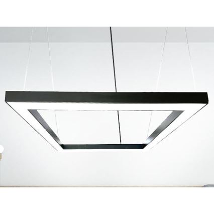 Candeeiro suspenso LED LED/80W/230V 4000K 120x120 cm preto