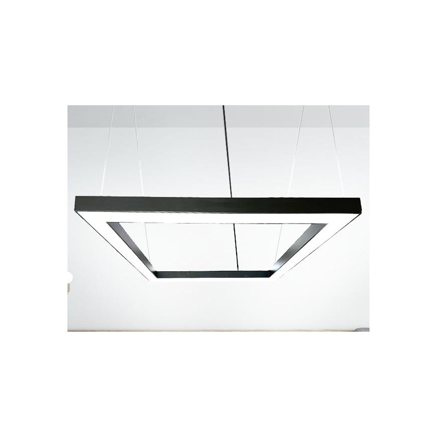 Candeeiro suspenso LED LED/80W/230V 4000K 120x120 cm preto