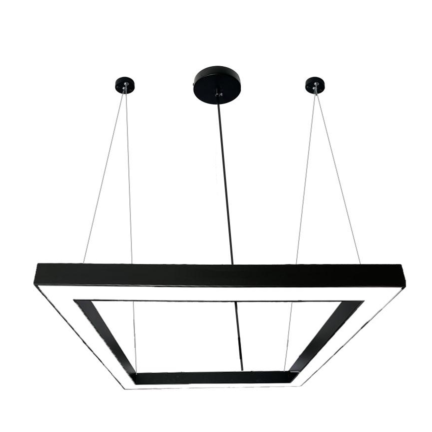 Candeeiro suspenso LED LED/80W/230V 4000K 120x120 cm preto