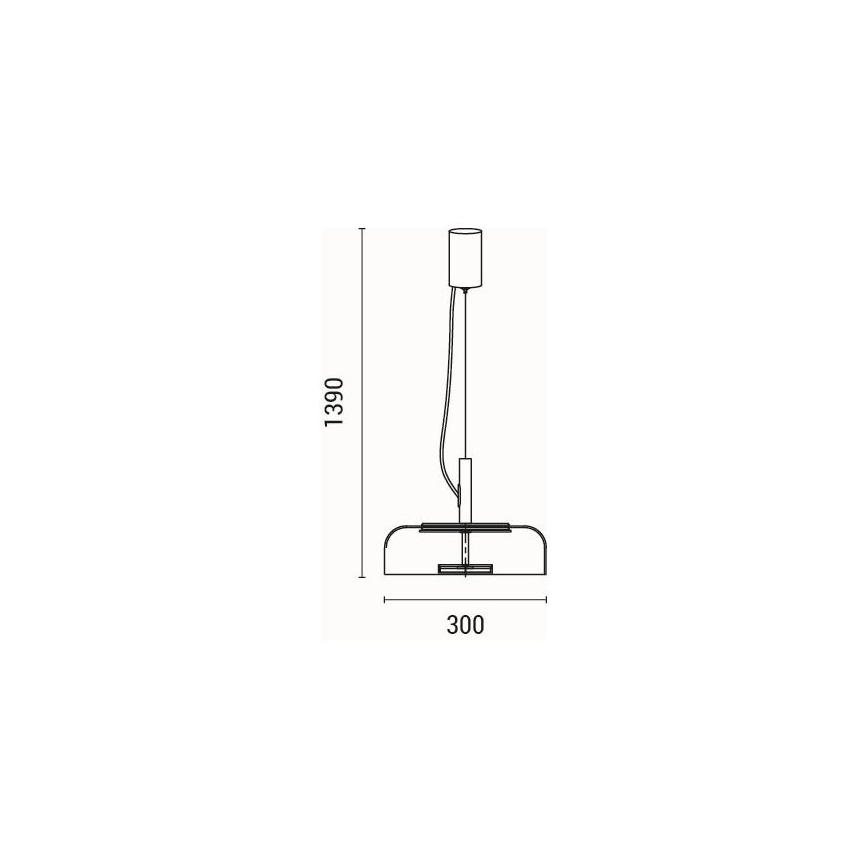 Candeeiro suspenso LED LED/8W/230V 3000K diâmetro 30 cm