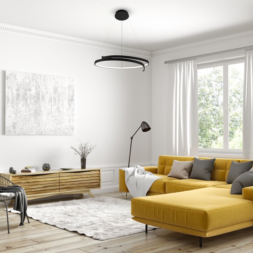 Candeeiro suspenso LED LORENZO LED/35W/230V preto