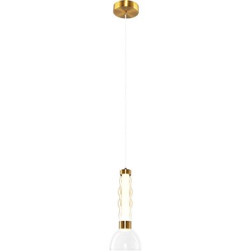Candeeiro suspenso LED LUCCO LED/13W/230V diâmetro 15 cm dourado